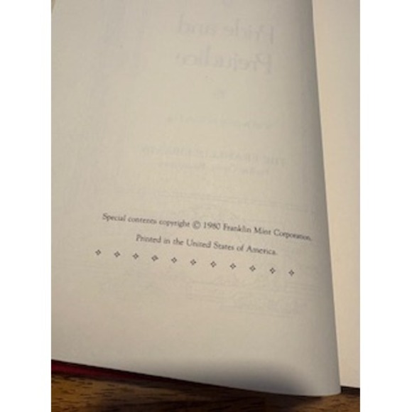 Jane Austen Pride and Prejudice Franklin Library 1980 Gilt Red Faux Leather Book - Picture 6 of 9